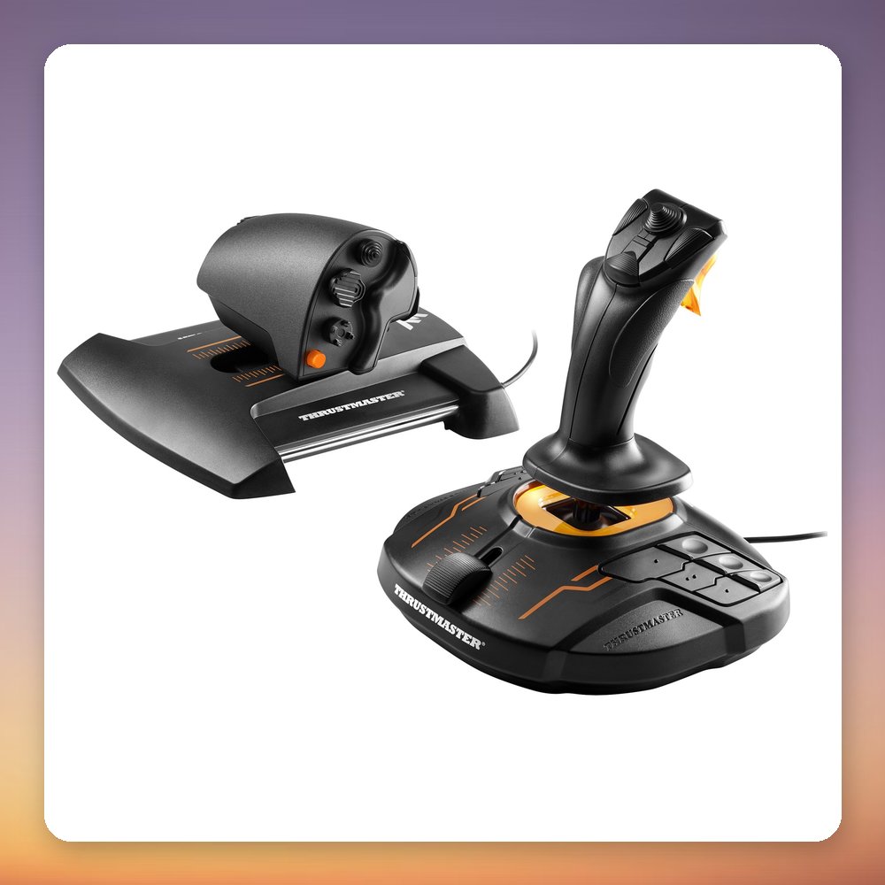 Thrustmaster T.16000M FCS HOTAS Flight Stick and Throttle, Black/Orange, PC – image 2