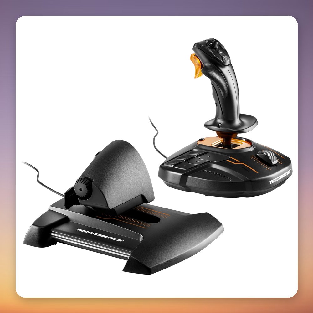 Thrustmaster T.16000M FCS HOTAS Flight Stick and Throttle, Black/Orange, PC – image 3