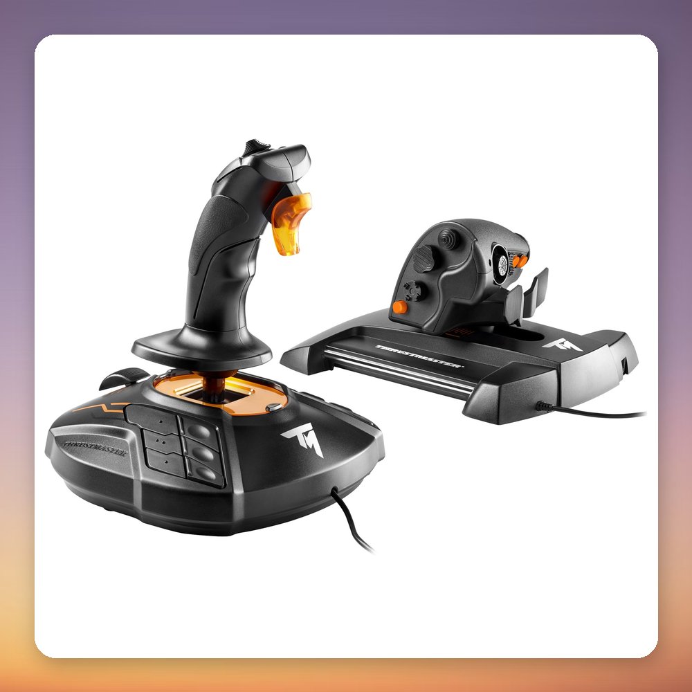 Thrustmaster T.16000M FCS HOTAS Flight Stick and Throttle, Black/Orange, PC – image 4