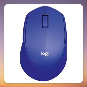 Logitech M330 Silent Plus Wireless Mouse, Blue, 1000 DPI, 2.4 GHz