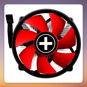 Xilence A250PWM 92 mm PWM CPU Cooler for AM4/AM5, Black/Red