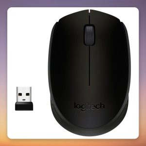 Logitech B170 Wireless Mouse, Black, 1000 DPI, 2.4 GHz USB Receiver