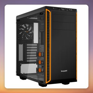 be quiet! Pure Base 600 Window Midi Tower ATX Case, Black/Orange, Tempered Glass