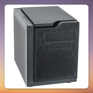 Chieftec CI-01B-OP Micro-ATX Mini Tower Case, Black, Mesh Front
