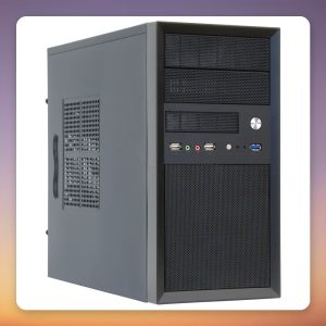 Chieftec CT-01B-350GPB Mini Tower Case, Black, with 350W PSU
