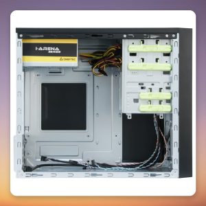 Chieftec CT-01B-350GPB Mini Tower Case, Black, with 350W PSU