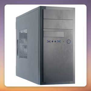 Chieftec HT-01B-350GPB Midi Tower mATX Case, Black, incl. 350W PSU