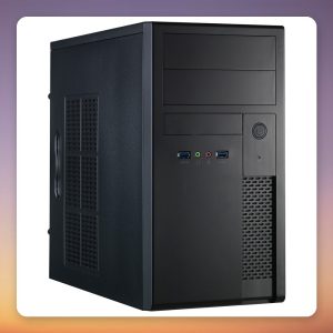Chieftec XT-01B-350GPB Mini Tower PC Case, Black, with 350 W PSU