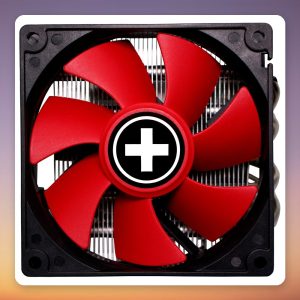 Xilence A404T 92 mm Top-Flow CPU Cooler, 4 Heatpipes, AM4/AM5, Black/Red