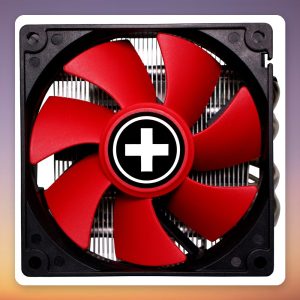 Xilence I404T 92 mm Top-Flow CPU Cooler, 4 Heatpipes, 125W TDP, Black/Red