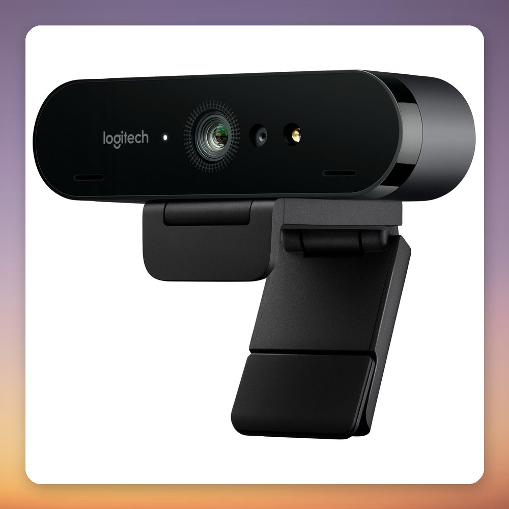 Logitech BRIO 4K Ultra HD Webcam with HDR and Windows Hello, Black
