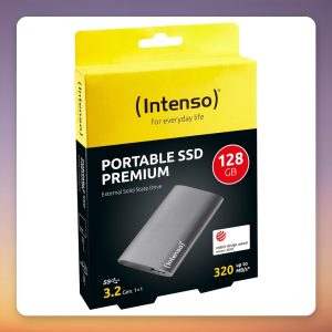 Intenso Premium 128 GB External Portable SSD, USB-A 3.2 Gen 1, Anthracite
