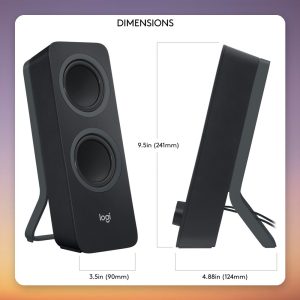 Logitech Z207 2.0 Bluetooth PC Speakers, 10W RMS, Black