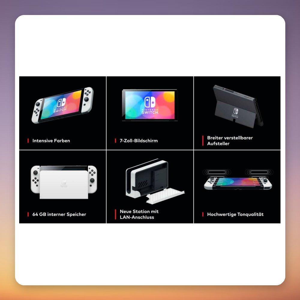 Nintendo Switch OLED Model 64 GB Handheld Console, White – image 2