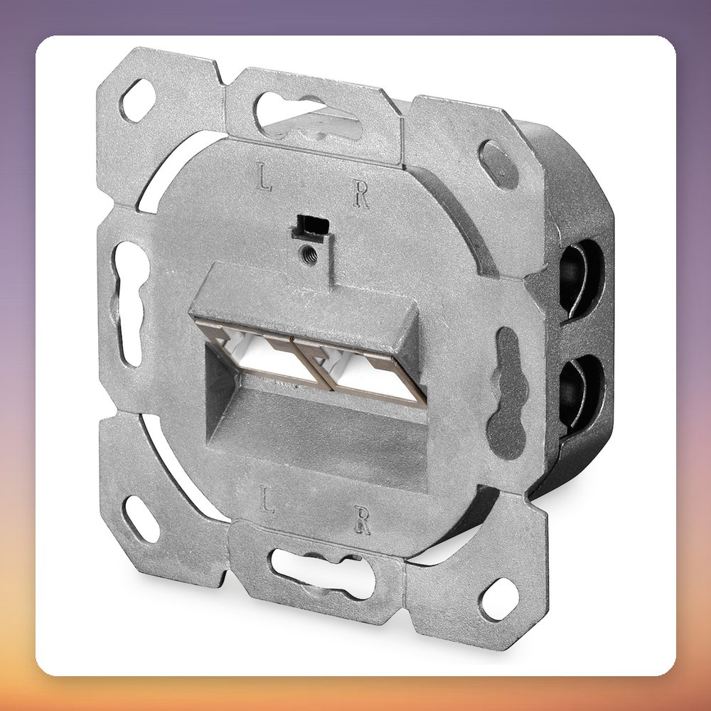 Digitus CAT.6 Data Connection Socket 2x RJ-45 Surface Mount, White – image 4