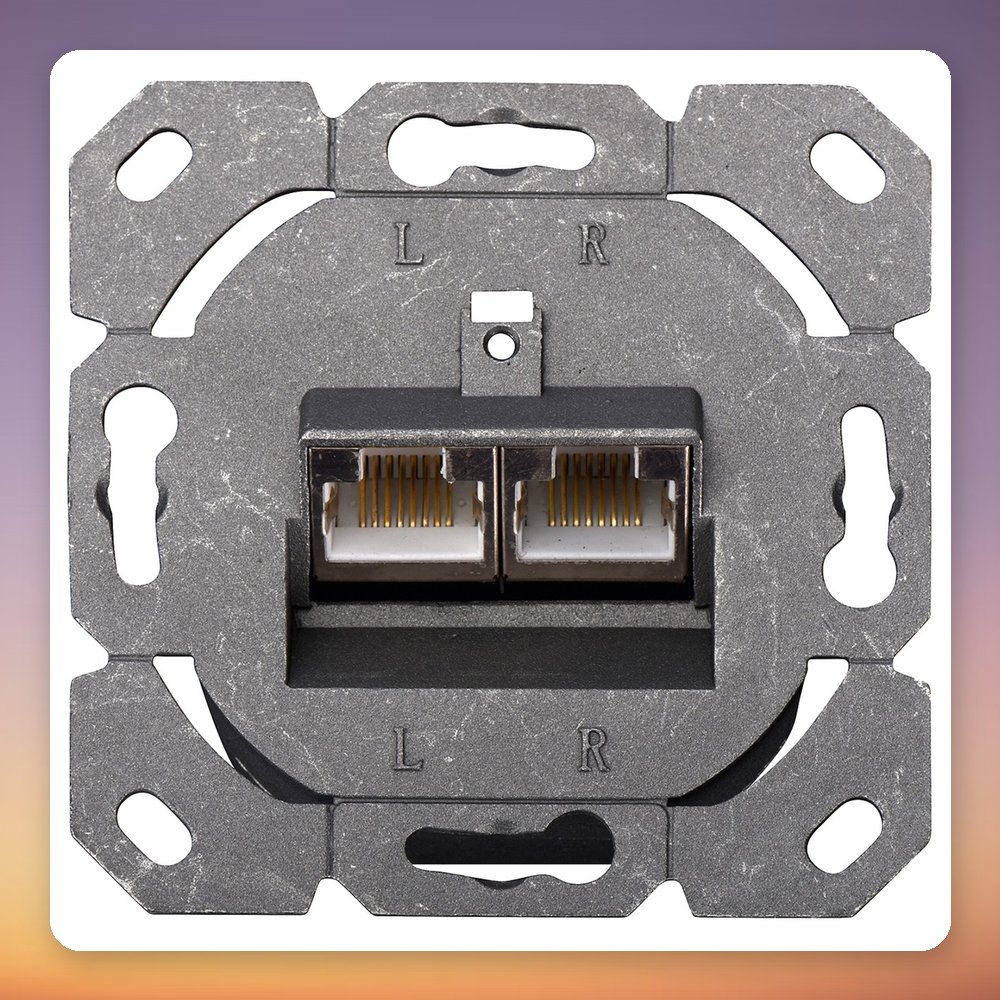 Digitus DN-9005-N CAT 6 Class E Flush-Mount Data Socket, 2x RJ-45, White – image 2