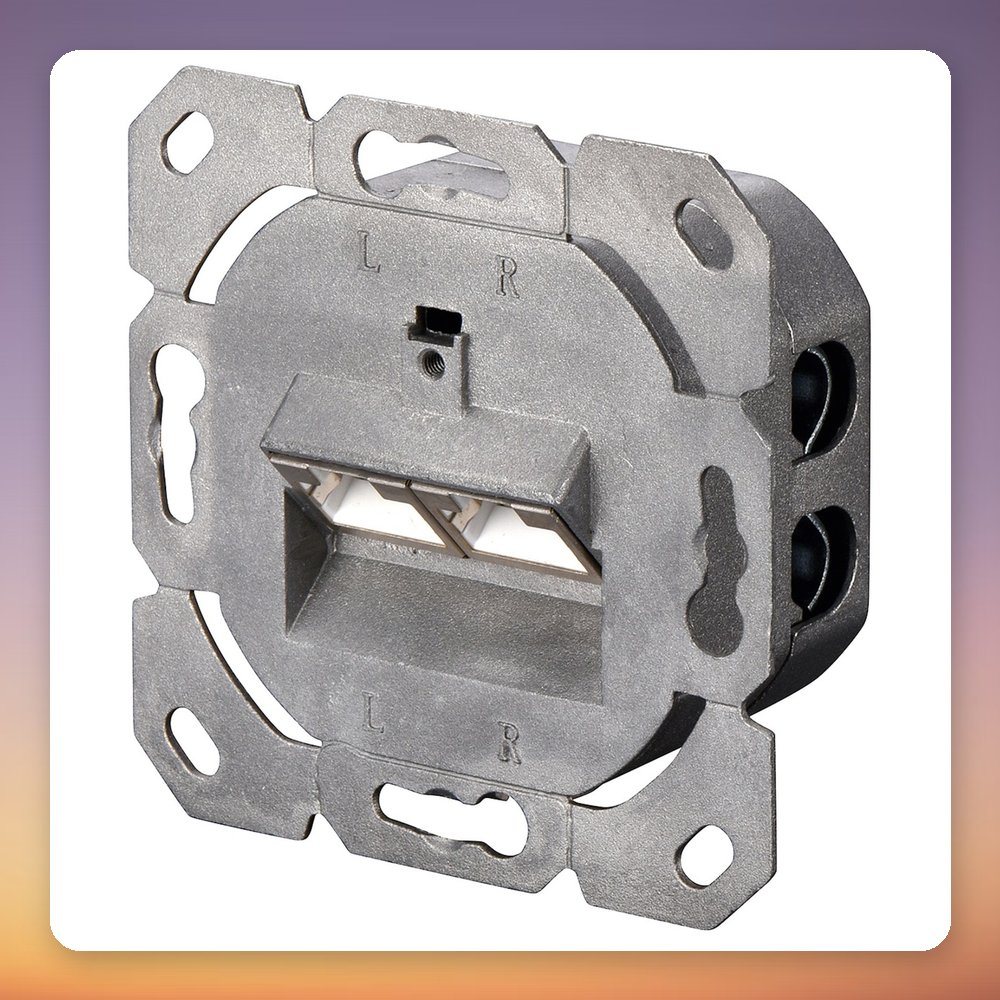 Digitus DN-9005-N CAT 6 Class E Flush-Mount Data Socket, 2x RJ-45, White – image 3
