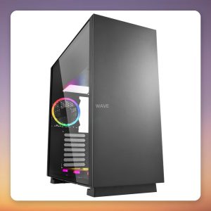 Sharkoon PURE STEEL RGB ATX Mid-Tower Case, Black, Tempered Glass, 4 ARGB Fans