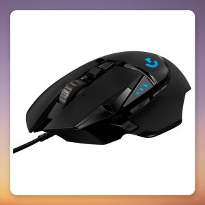 Logitech G502 HERO Gaming Mouse, 25,000 DPI, 11 Buttons, RGB, Wired, Black