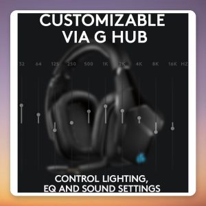 Logitech G935 Wireless 7.1 Surround Gaming Headset, Black, LIGHTSYNC RGB