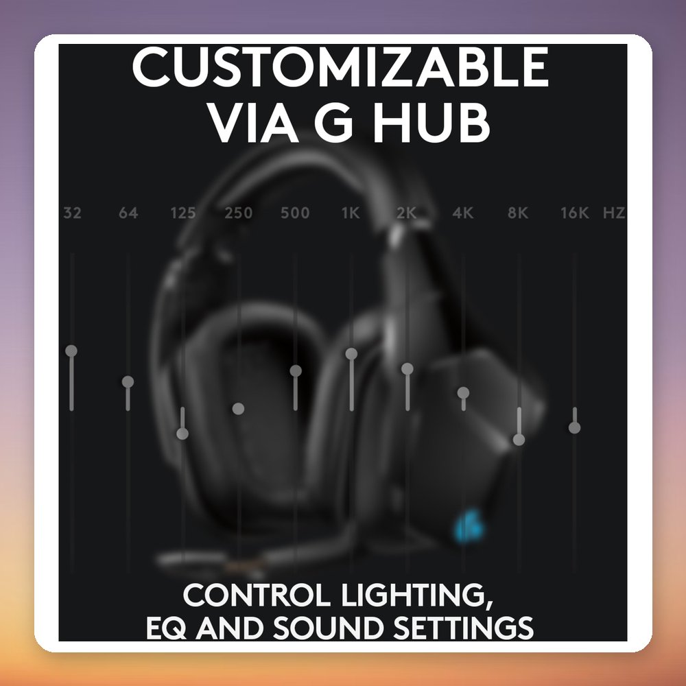 Logitech G935 Wireless 7.1 Surround Gaming Headset, Black, LIGHTSYNC RGB – image 2