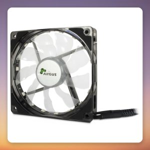 Inter-Tech Argus L-12025 Aura RGB 120 mm PWM Case Fan, Black/Transparent