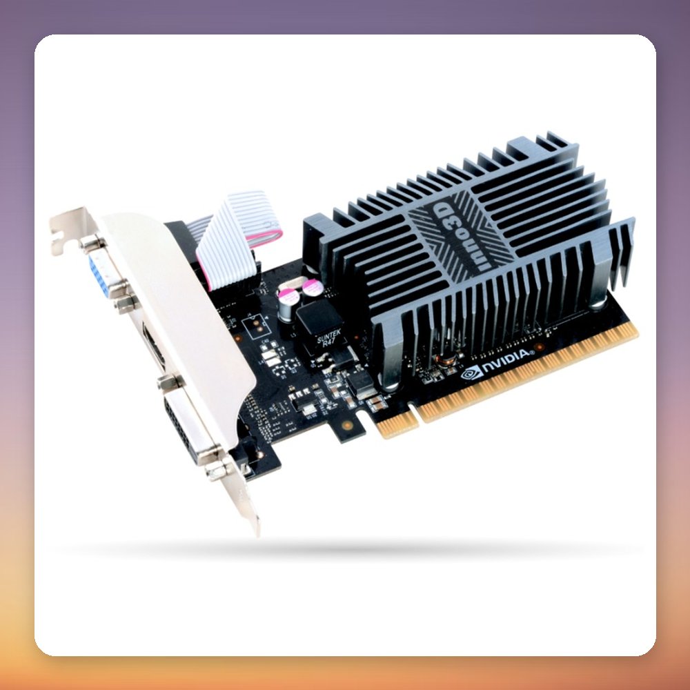 Inno3D GeForce GT 710 2 GB DDR3 Passive Graphics Card (HDMI, DVI-D, VGA)