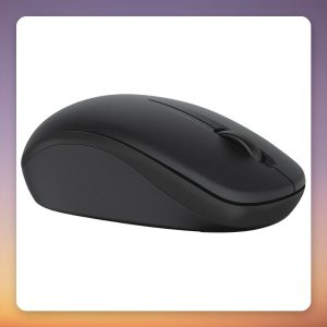 Dell WM126 Wireless Optical Mouse, 1000 DPI, 3 Buttons, Black, USB Receiver