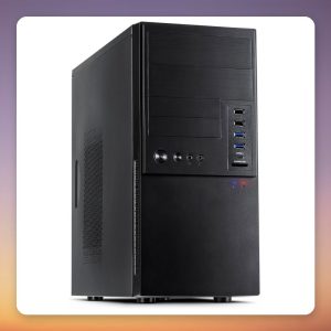 Inter-Tech IT-6865 Micro-ATX Midi Tower Case, Black, with Card Reader