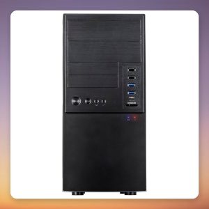 Inter-Tech IT-6865 Micro-ATX Midi Tower Case, Black, with Card Reader