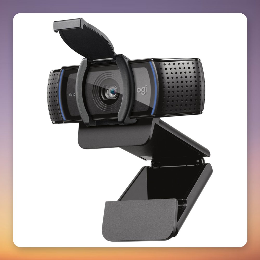Logitech C920S HD Pro Webcam 1080p, Autofocus, Stereo Mic, Black