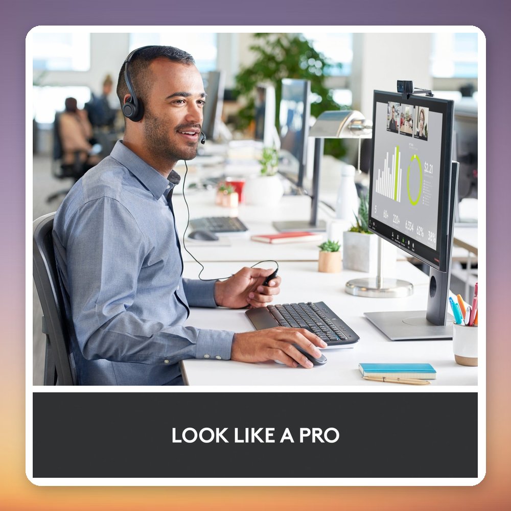 Logitech C920S HD Pro Webcam 1080p, Autofocus, Stereo Mic, Black – image 2