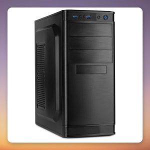 Inter-Tech IT-5905 ATX Midi Tower PC Case, Black, 355 mm GPU Clearance