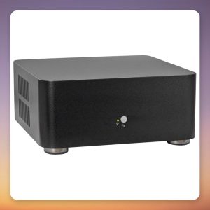 Inter-Tech ITX A80 Mini-ITX HTPC Case, Black, Aluminium, 60W External PSU