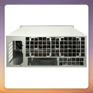 Inter-Tech 4W2 Mining Rack 4U ATX Server Case, Black, 6x 120 mm Fans