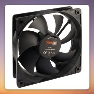 Inter-Tech F-120-S 120 mm Case Fan, 1000 RPM, 3-Pin, Black