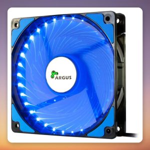 Inter-Tech Argus L-12025 120 mm Case Fan, Black/Blue, 33 Blue LEDs