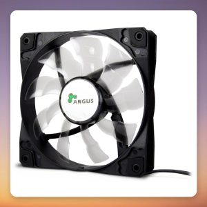 Inter-Tech Argus L-12025 120 mm Case Fan, 1200 RPM, 20 dB, Black/Transparent
