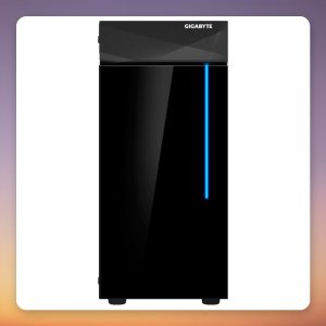 Gigabyte C200 Glass GB-C200G ATX Mid-Tower Case, Black, Tempered Glass, RGB