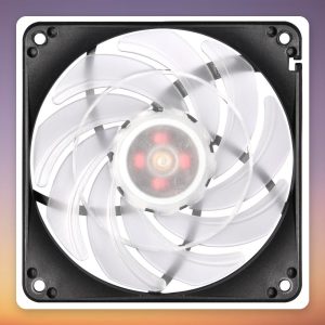SilverStone FW124-ARGB 120 mm Slim 15 mm PWM ARGB Case Fan, Black/White