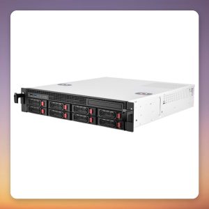Silverstone RM21-308 2U Rack Server Case, Black, µATX, 8x 2.5"/3.5" Bays