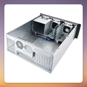 SilverStone RM400 4U Rack Mount Case, Black, ATX, Lockable Front, 7 Slots