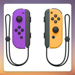 Nintendo Joy-Con Controller Set, Neon Purple/Neon Orange, Nintendo Switch
