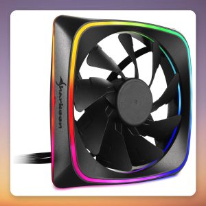 Sharkoon RGB SHARK Lights 120 mm Addressable RGB Case Fan, Black