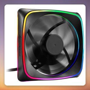 Sharkoon RGB SHARK Lights 120 mm Addressable RGB Case Fan, Black
