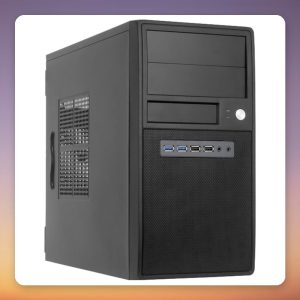 Chieftec CT-04B-OP Micro-ATX Mini Tower Case, Black, Mesh Front