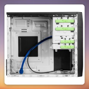 Chieftec CT-04B-OP Micro-ATX Mini Tower Case, Black, Mesh Front