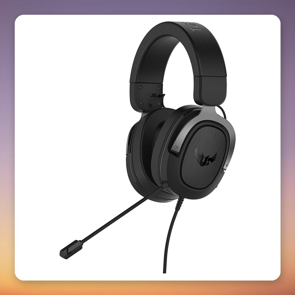 Asus TUF Gaming H3 Wired Gaming Headset, 50 mm Drivers, 7.1 Virtual Surround, Gunmetal