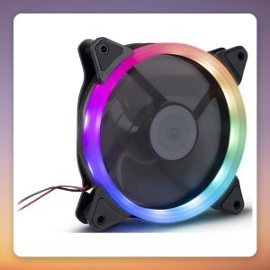 Inter-Tech Argus RS-051 RGB 120 mm Case Fan, Black, 900 RPM