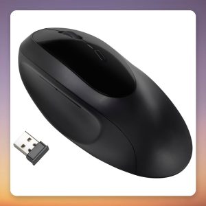 Kensington Pro Fit Ergo Wireless Ergonomic Mouse, Black, 2.4 GHz & Bluetooth